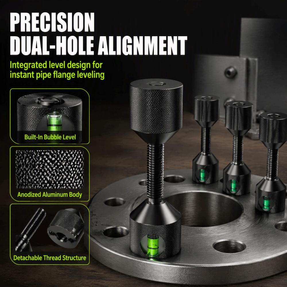 4pcs Precision Machined Flange Alignment Pin Detachable Thread Pipe Flange Pin Industrial Equipment