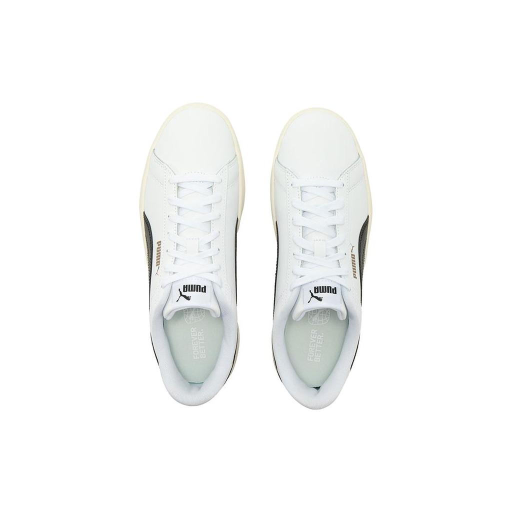 Puma Smash 3.0 Abrasion Resistant Low Top Skateboard Shoes Unisex White Black 390987-03