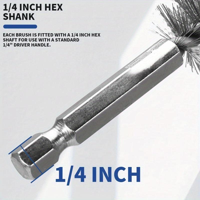 1 Set 6Pcs Stainless Steel Drilling Brush Twisted Wire Stainless Steel Cleaning Brushes for Electric Drill Rust Removal