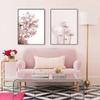 Scandinavian Pink White Flower Poster Leaf Plant Print Canvas Art Painting Wall Photos Modern Girl Room Decoration Home Decor