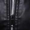 Mens Padded Hooded Leather Jacket Loose Fit Winter Casual Biker Style PU Coat