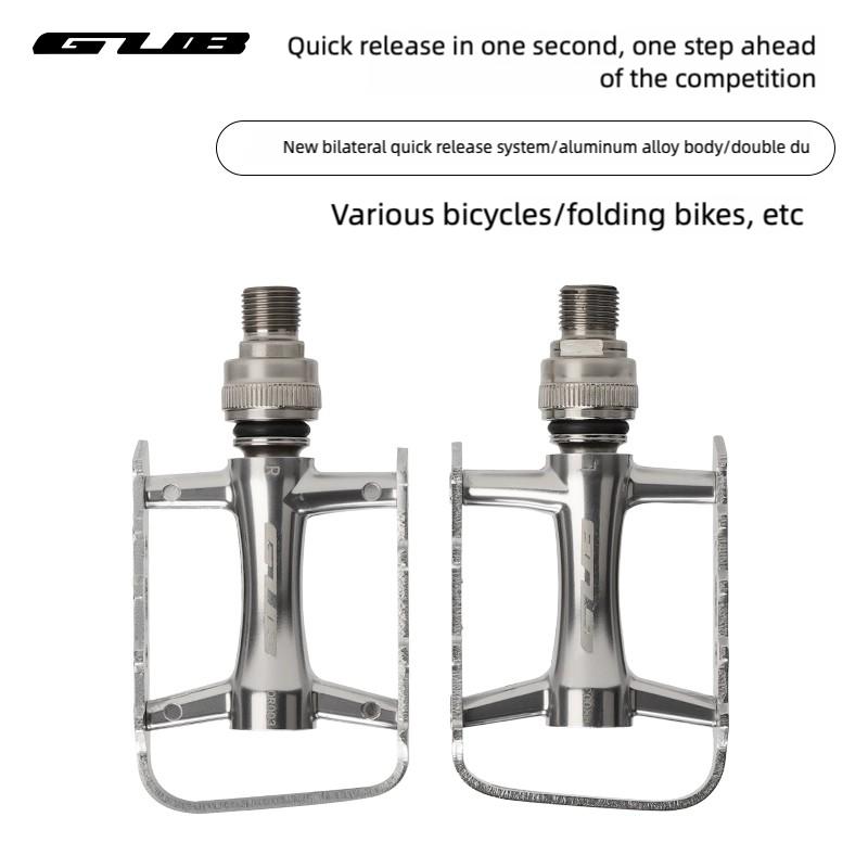 

GUB QR003 Bicycle Pedal Quick Release Aluminum alloy Pedal Mountain/Road/Folding Bicycle Pedal DU Bearing Anti-Slip Bike Pedal 1 Pair