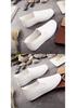 Versatile Women's White Slip-on Shoes - Autumn/Winter Flat Leather Sneakers for Nurses and Students