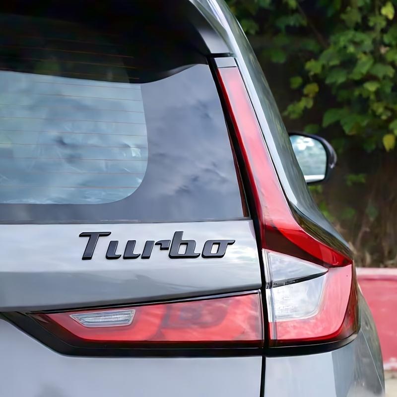 New TURBO Car Rear Emblem Suitable for Turbocharged Performance Modification Badge, 3D Metal Separate Letter TURBO Trunk Sticker