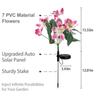 Outdoor Solar Orchid Lights LED landscape Lamp Waterproof Lawn Lamp for Villa Aisle Corridor Garden Holiday Christmas Decoration