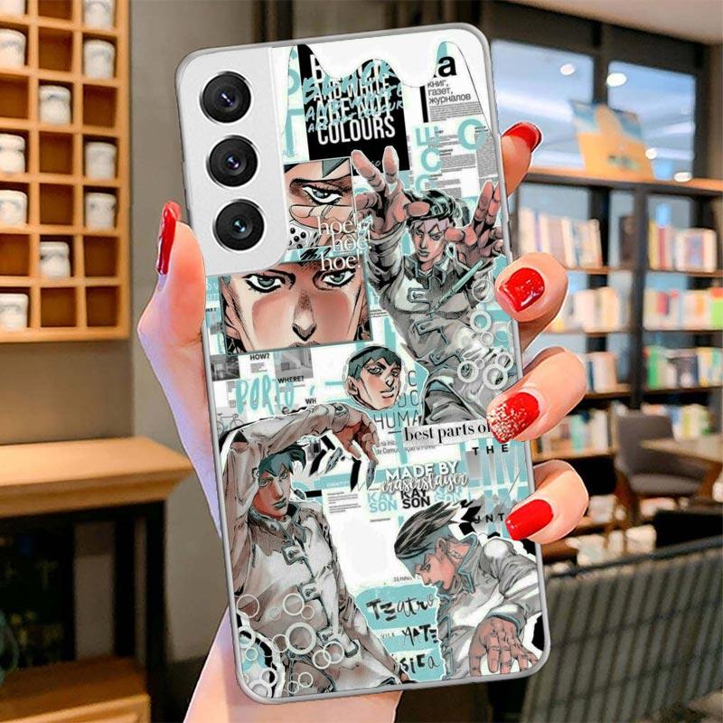 JoJo Bizarre Adventure Rohan Kishibe Cover Phone Case For Samsung Galaxy S26 S25 Edge S24 Ultra S23 S22 Plus S21 S20 FE Soft Fun
