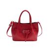 Premium niche woven bucket bag new large-capacity commuter women's bag pu messenger bag dumpling bag handbag