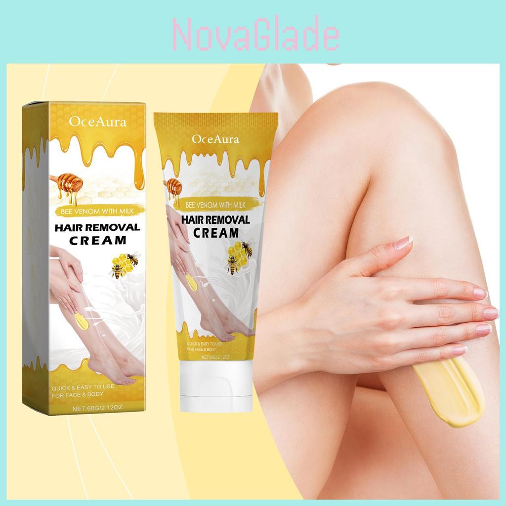 Oceaura Cremă de Depilat cu Lapte și Venin de Albine Hidratantă Pentru Îngrijirea Delicată a Corpului
