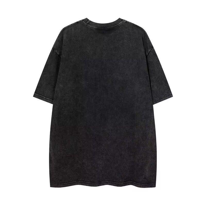 Plus Size Women's Mid-Length Pure Cotton Short Sleeve T-Shirt - Summer Washed Trendy Loose Fit