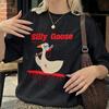Silly Goose Shirt, Funny Horror Goose T-Shirt, Slasher Parody Tee, Dark Humor Halloween Shirt, Bloody Goose Graphic Tee, Gen Z Meme Gift