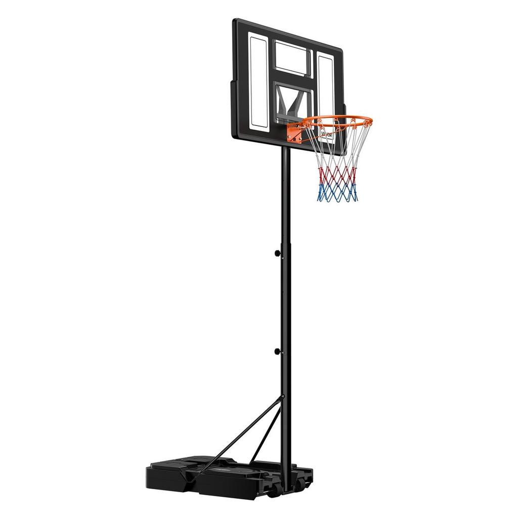 Portable Basketball Stand, 1.35 to 3.05m Height Adjustment Basketball Hoop & Goal, Adjustable Basketballs Goal System with Built-in Rolling Wheels for