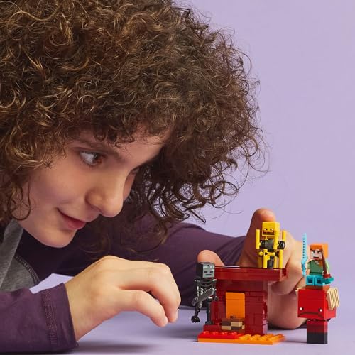 LEGO Minecraft Nether Lava Battle Toy Birthday Present Blocks Educational Boy Girl Kids Age 6 7 8 9 Game 21266