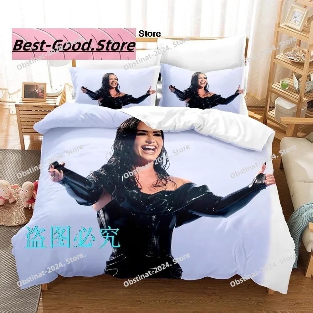 Fashion Demi Lovato Bedding Set Print single Comforter Quilt Bed Cover Duvet Cover Pillow Case 3 Pieces Sets Kids Adult Size CXG