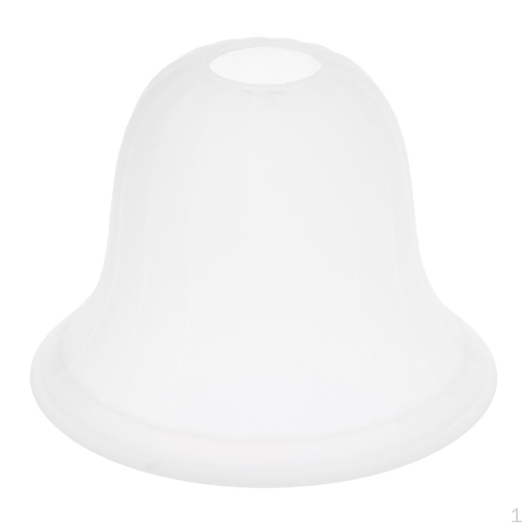 Bell Shape Vintage Frosted & Clear Glass Lamp Shade