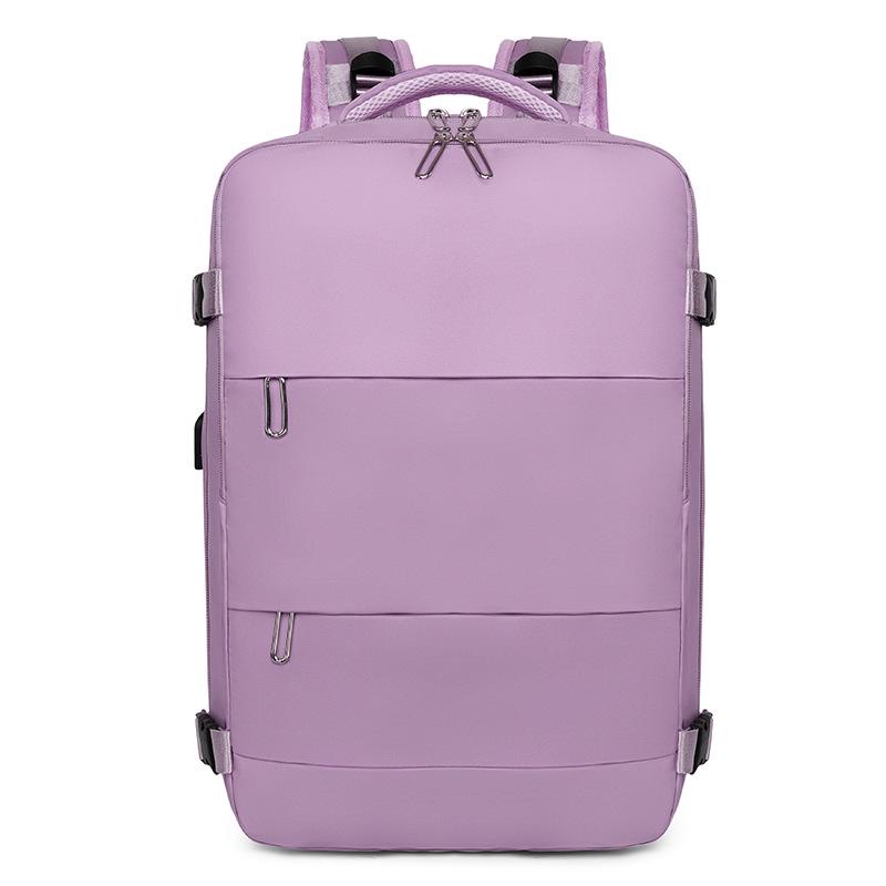 

Cross-Border Fashion Backpack: Large Capacity, Lightweight, Ideal for Short Trips, Business Travel, Handbag, and Laptop Carrying. 30x20x44cm 700g Фіолетовий