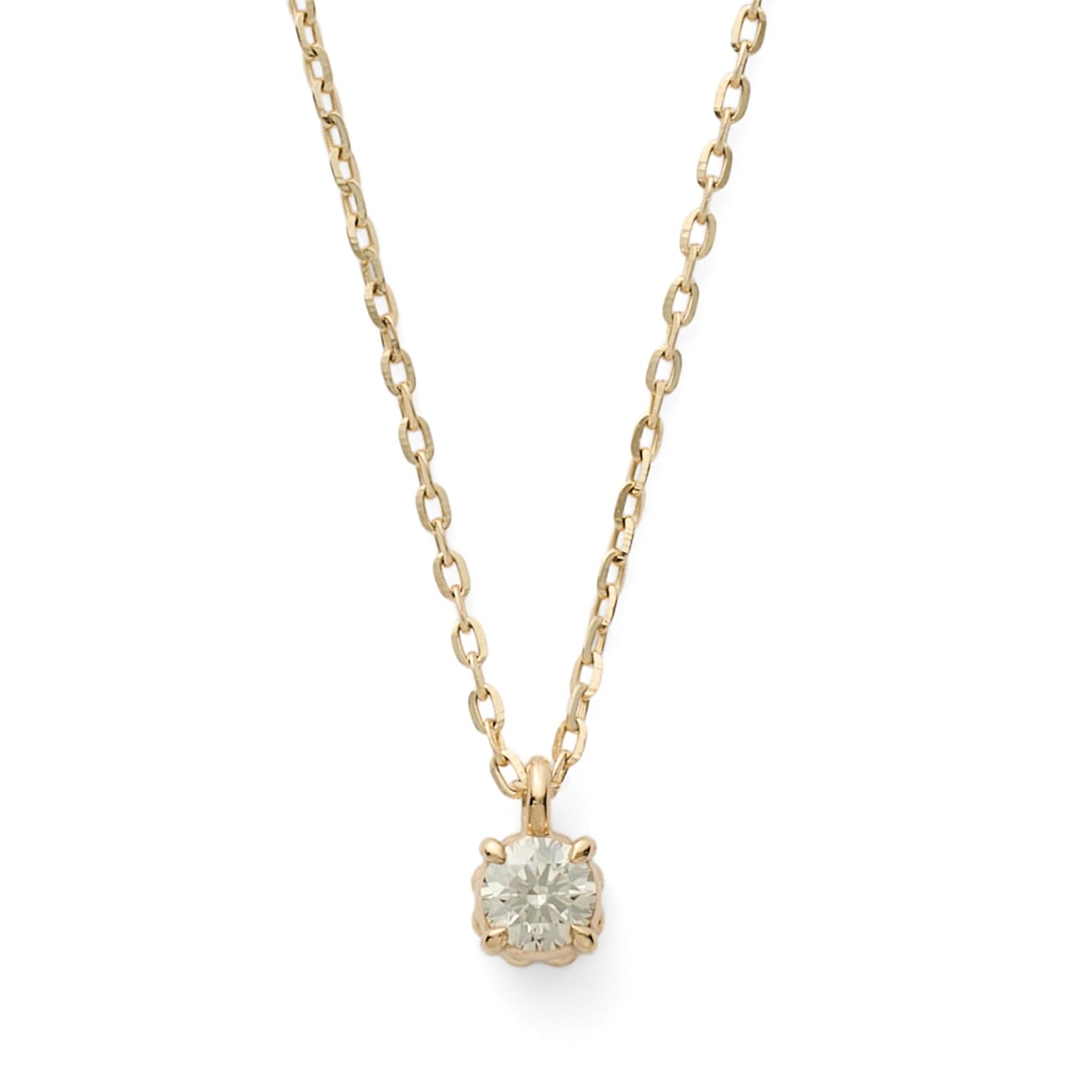

K10 Diamond Necklace [Agate] 1024211648008999