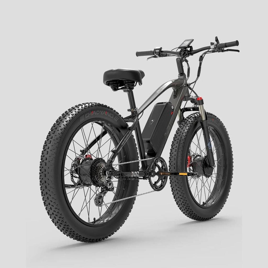 LANKELEISI MG740 PLUS 26 inch Elektrische Fiets, Dubbele 1000W Motoren, 48V 20Ah Batterij, Maximale Actieradius tot 150 km.