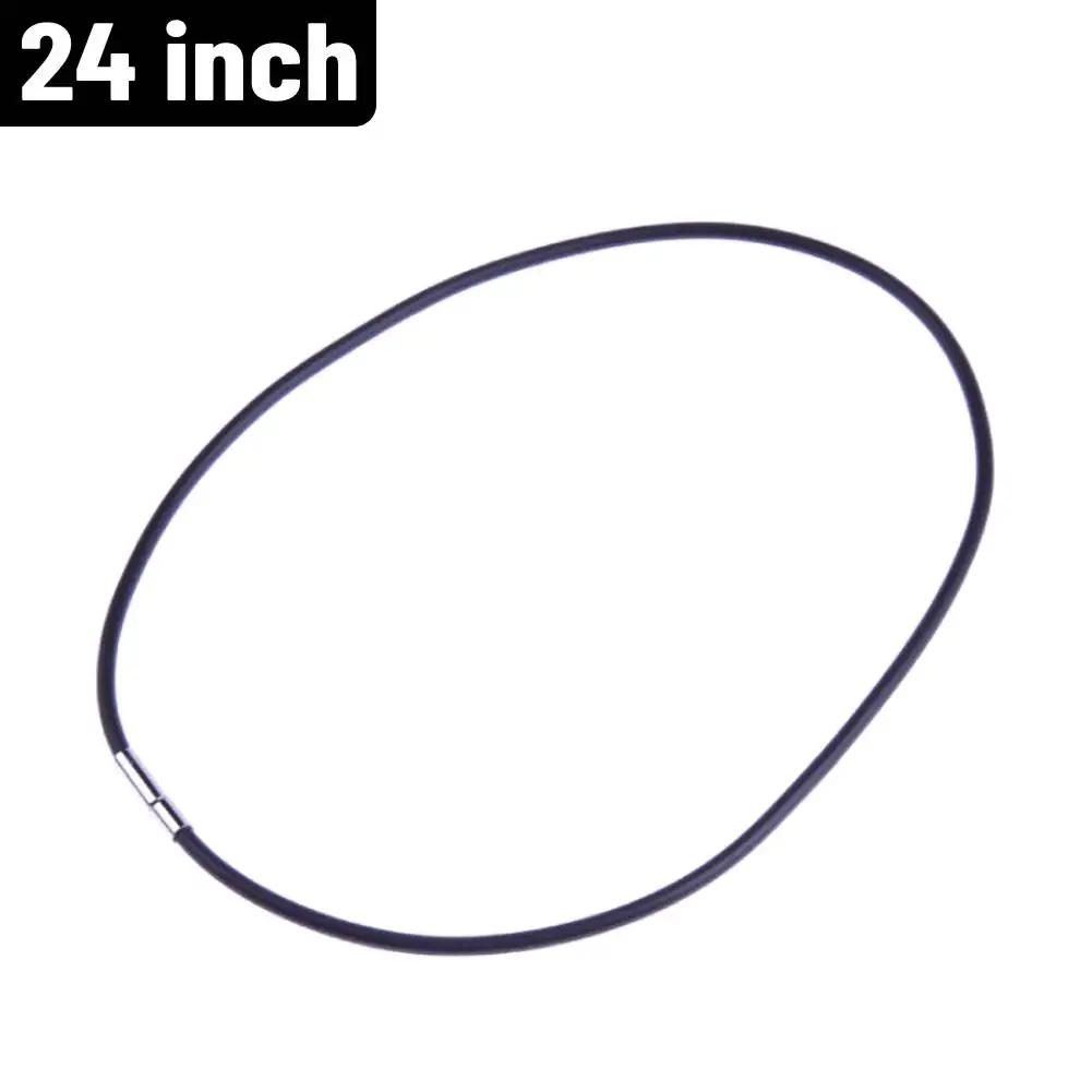 Rubber Choker Necklace Casual Jewelry Fashion Unisex Cord Necklace 3mm Black Leather Cord for Gift for Daily Street Photography