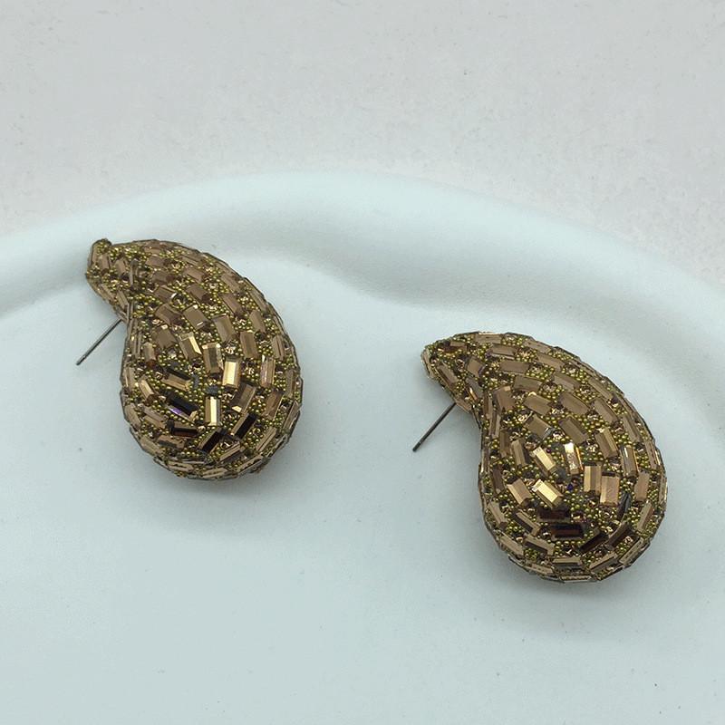 Pinkdudu Vintage Exaggerated Large Flower Fringe Zinc Alloy Earrings Fashion Trendy Gold Plated Stud Earrings Women PD2262