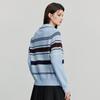 Chuyu Women's Striped Half-Zip Knit Top