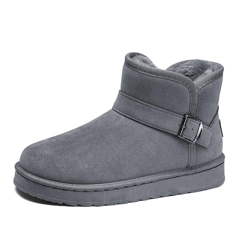 Large size winter high-top velvet thickened warm bread cotton shoes fur integrated snow boots