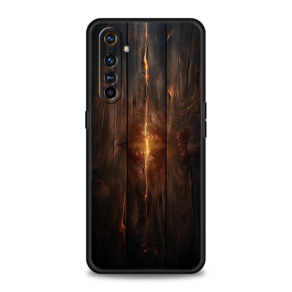 Phone Case For Oppo A17 A31 A54 A57 A78 A79 A80 A98 Find X5 X6 Reno 7 8 10 11 12 13 F Pro Soft TPU Cover Retro Forest Brown Wood