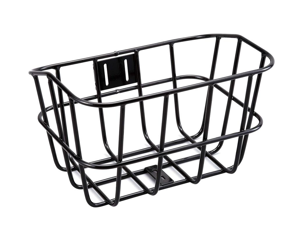 Aluminum Bicycle Front Basket for Almidas F300 with Mounting Brackets Black (SSK-ALF300) -