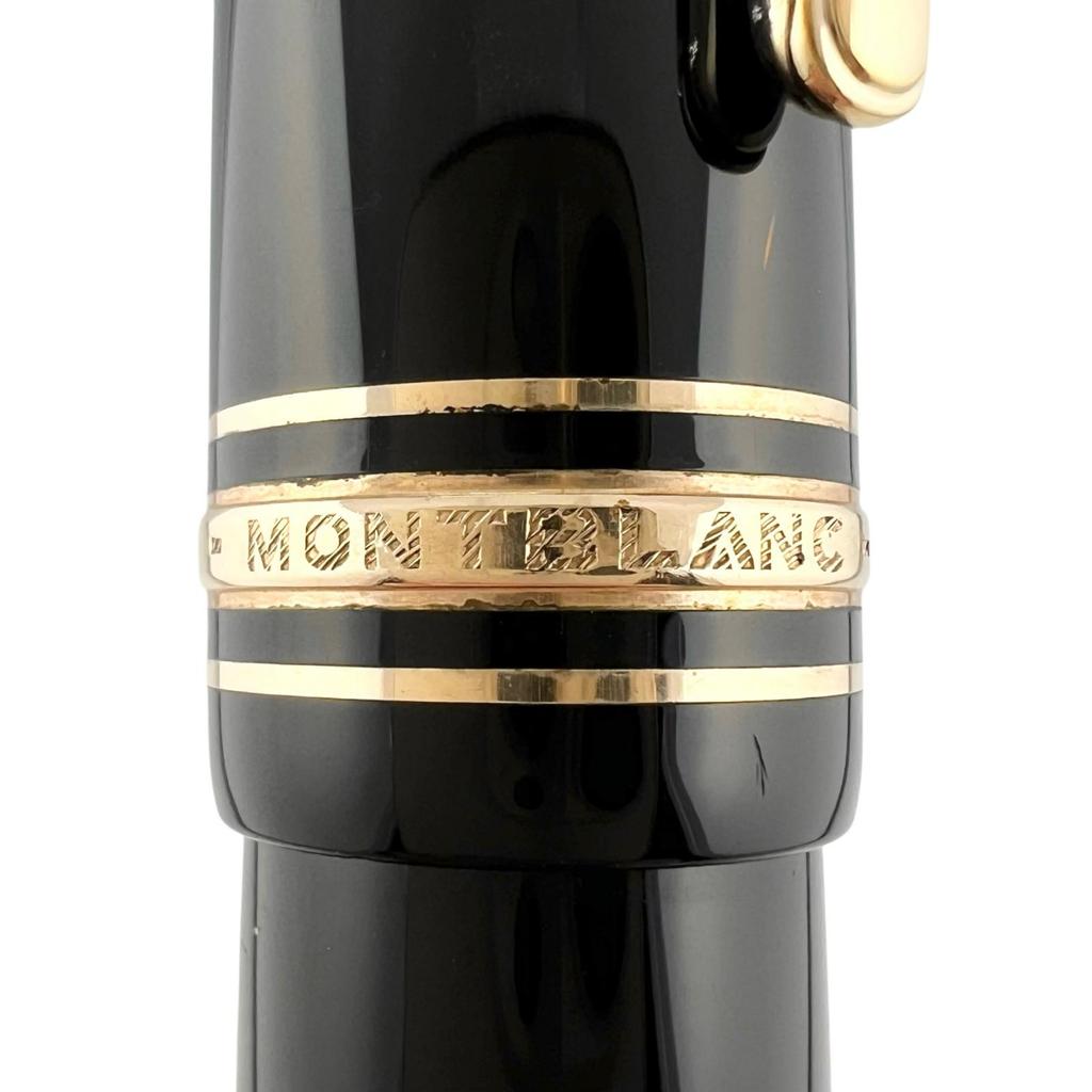 Great MONTBLANC fountain pen Meisterstück 149 Black gold 14K mens Used
