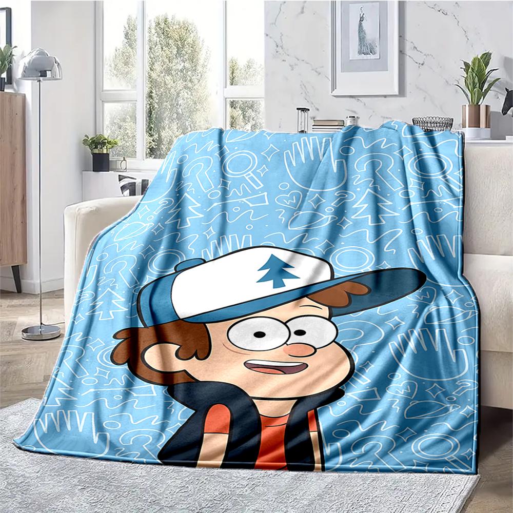 Gravity Falls Theme Printed Blanket - Perfect for Couch, Bed, Travel & Outdoor Use | Machine Washable, Cozy & Durable.