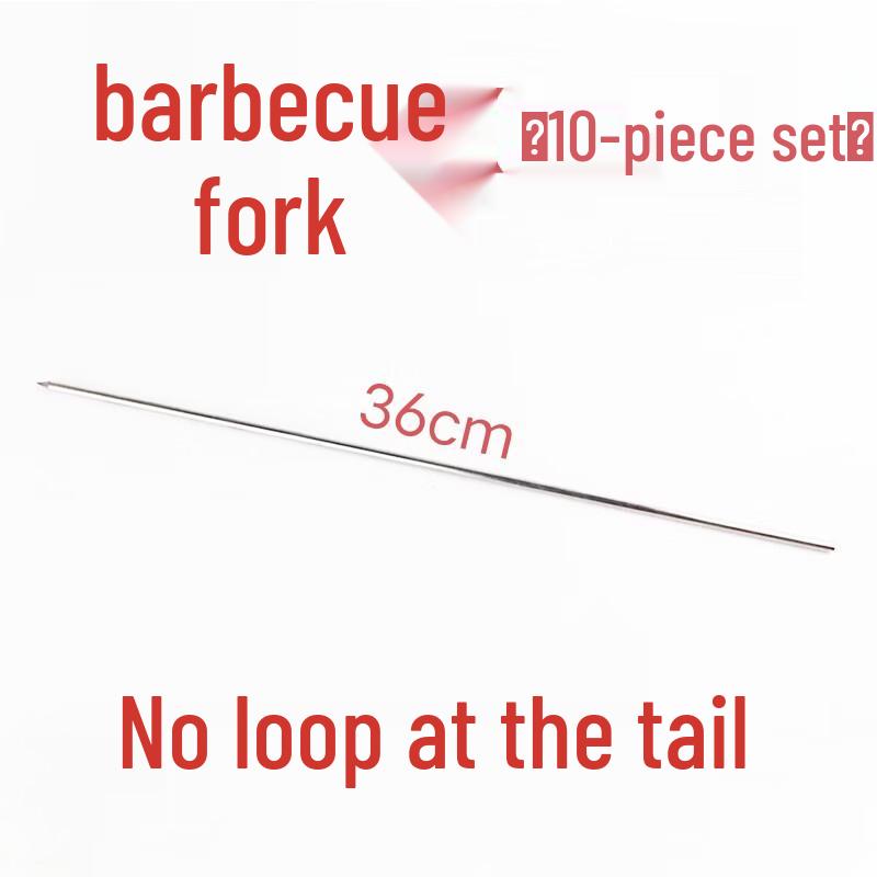 Stainless Steel BBQ Roasting Skewers - 10 Pack