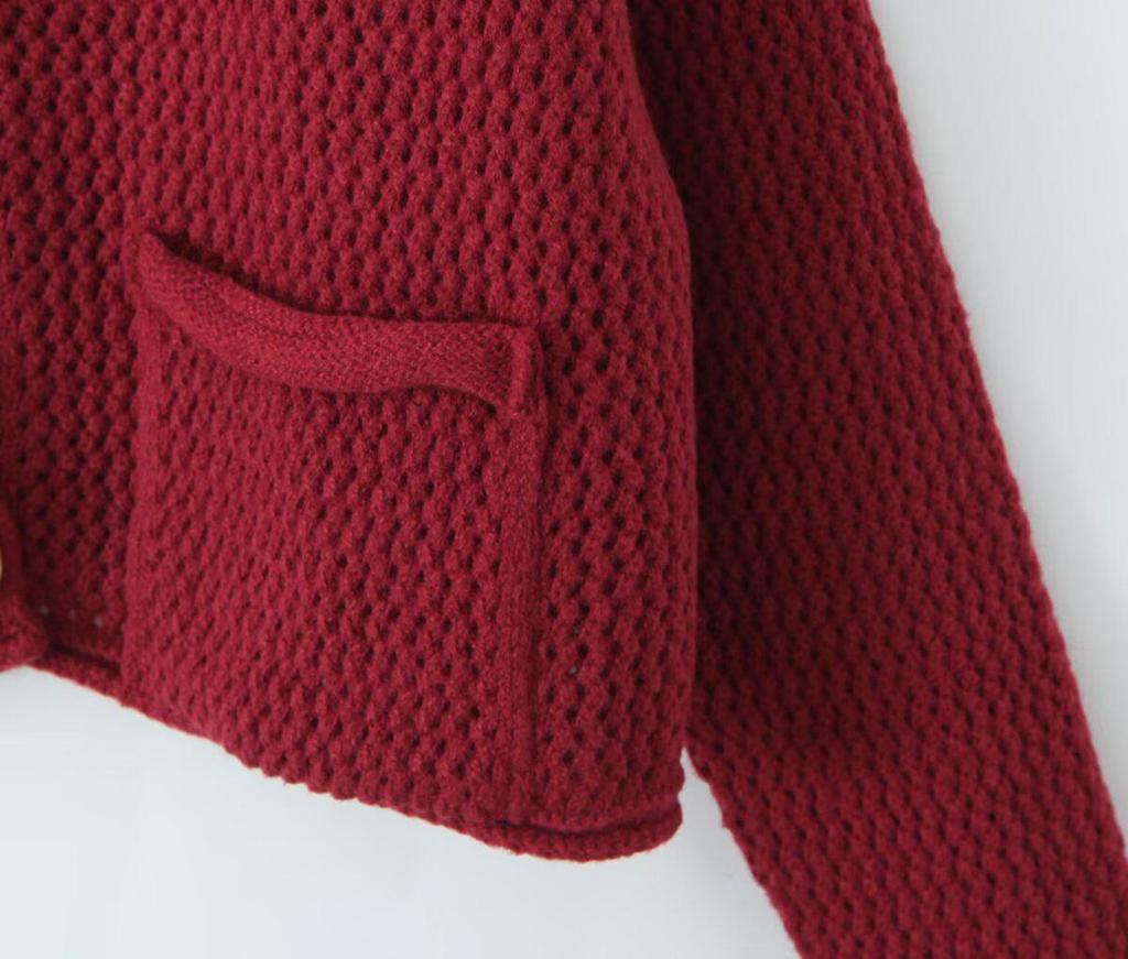 Women's Fashion Thick Knit Cardigan with Metal Buckle - Trendy European and American Style Sweater