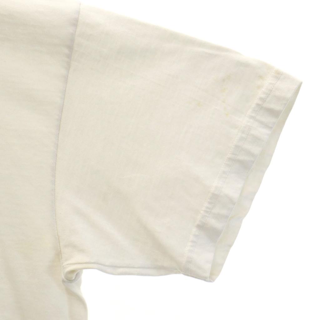 OLD 90s Back print animal Short sleeve T-shirt white Men's Used