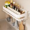 Wall-Mounted Punch-Free Kitchen Spice Rack & Shelf Organizer
