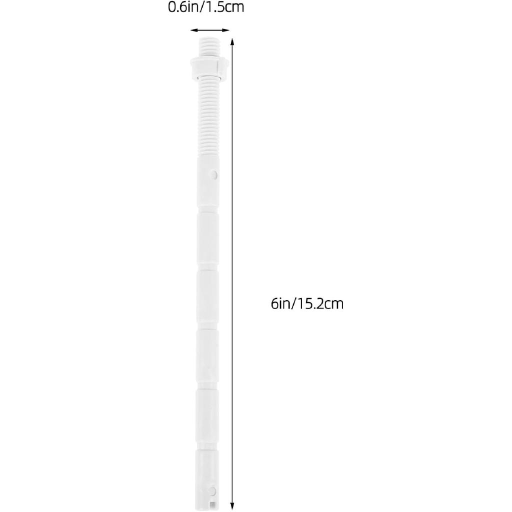 10Pcs Flushing Button Rods: Toilet Push Button Rod - Bathroom Toilet Tank Buttons Rods Lengthen Plastic White