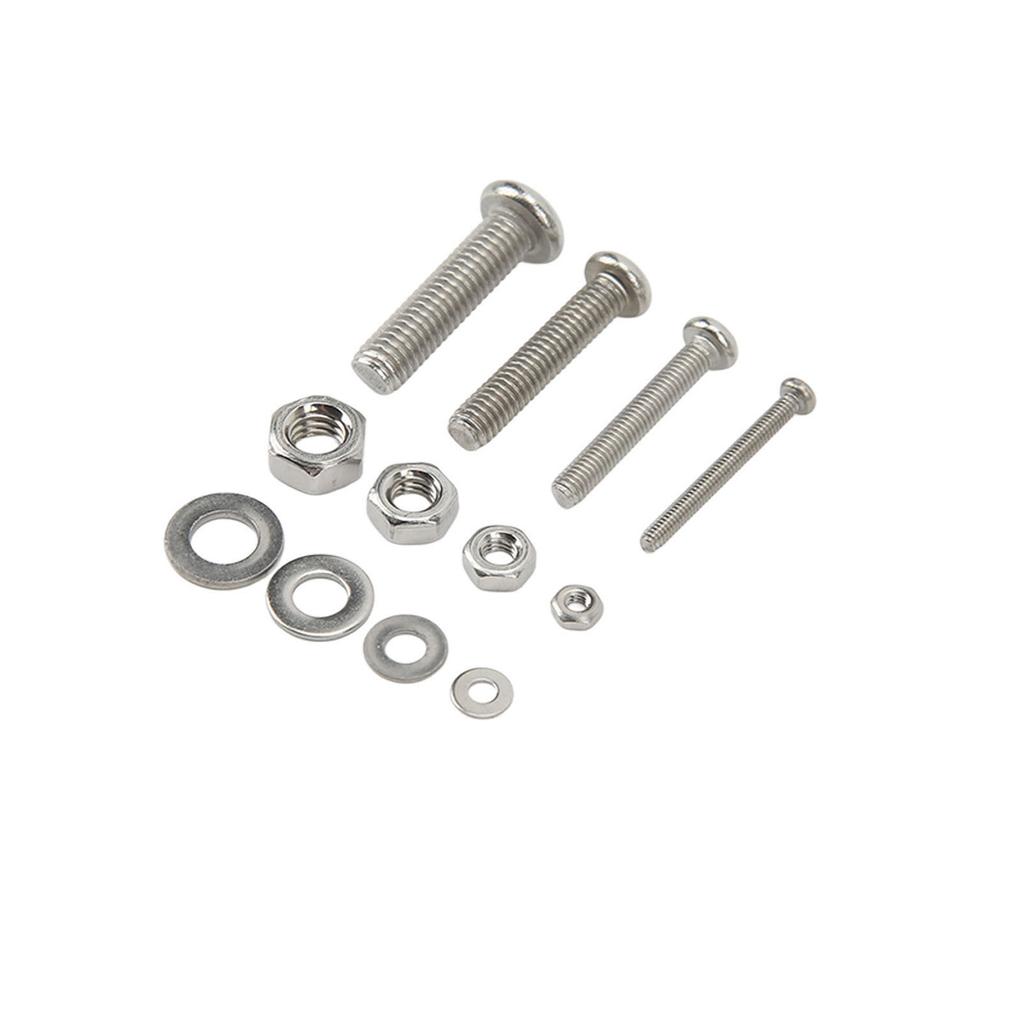 884 Stück Pfannenkopf Kreuzschlitzschraube Mutter Unterlegscheibe Sortimentskasten mit Sechskantschlüssel M2 M3 M4 M5 304 Edelstahl