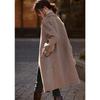 XWI Women's French Lapel Double-Sided Wool Coat