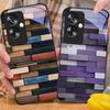 Colorful Wood Grain For Oppo A79 5G 58 78 74 60 4G Reno 11F Realme GT 6 11 Note 50 10 C55 X2 Tempered Glass Black Phone Case