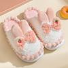 Cotton slippers spring and autumn ladies winter home indoor non-slip couple winter home plush men warm