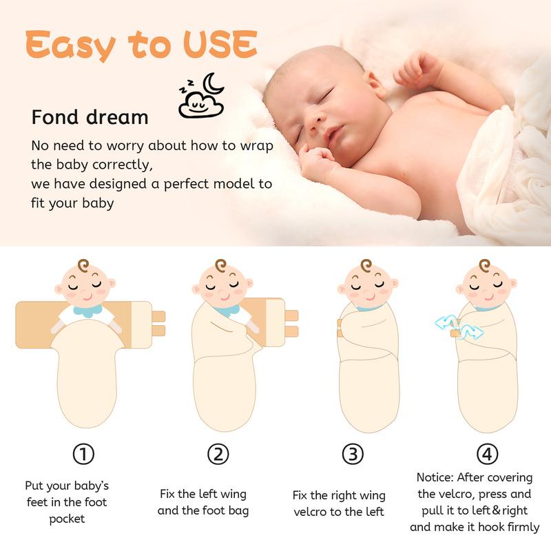 3er-Pack Wickeltücher aus 100 % Baumwolle für Babys, 0–6 Monate, Wickeltuch für Neugeborene