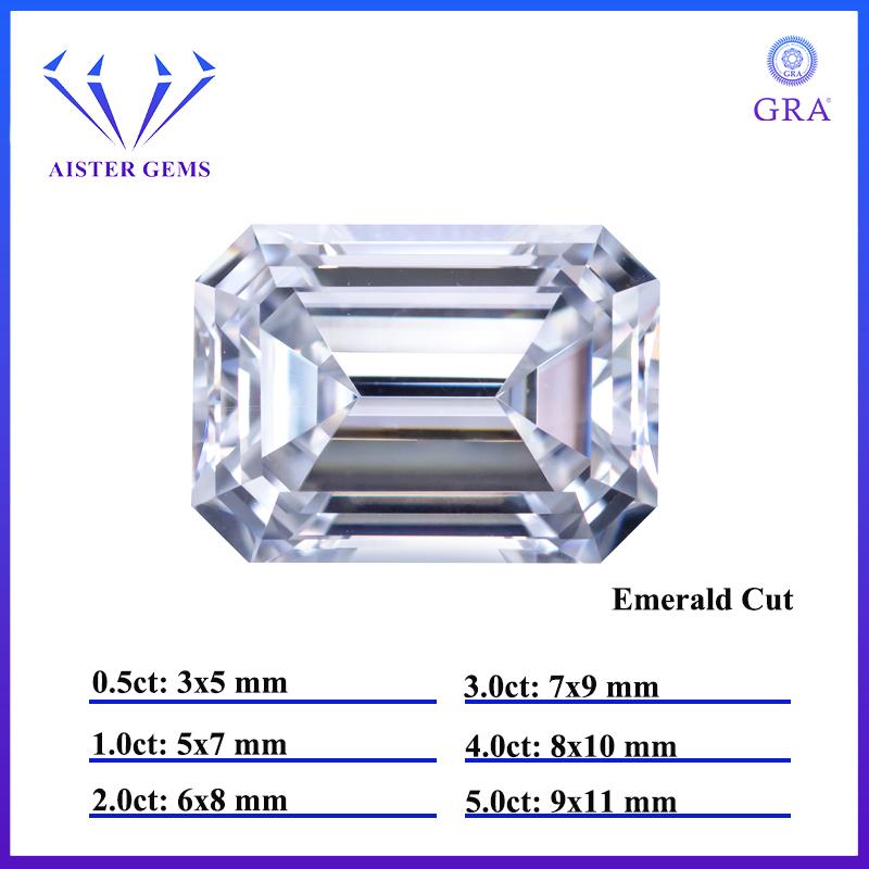 Weißer D-Farbe Moissanitstein mit GRA Rund Oval Herz Smaragd Prinzessin Radiant Cushion Trilliant Marquise Schliff