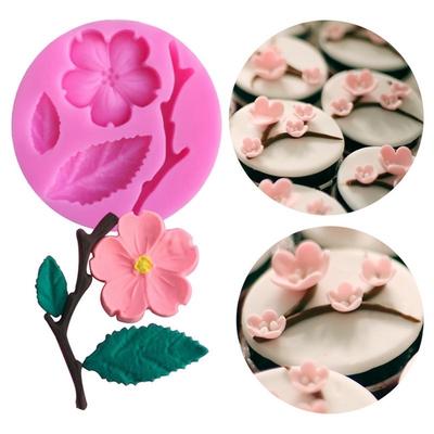 1PC Candy Mould  Peach Blossom Shape Fondant Molds Cake Decorating Tools Chocolate Mold Soap Cake St