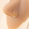 Unisex Star and Moon Zirconia Nose Stud: Cross-border European American Trendy Pierced Cool Copper Jewelry