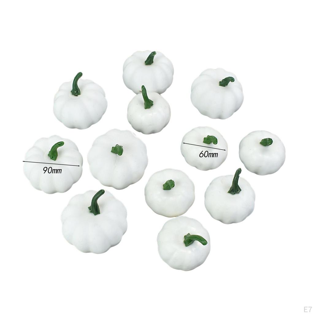12 Pieces Fake Pumpkins Model Artificial Foam Small for Halloween