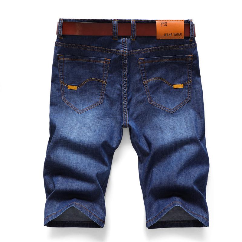 Men's Stretch Denim Shorts Summer New Tide Hundred Loose Straight Five Trousers Casual Trousers