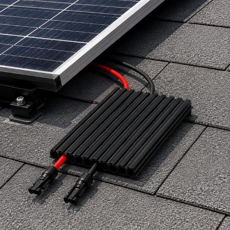 Solar Cable Routing Guide 7 Channel Flexible Roof Wire Guide with Ribbed Body for Solar Panel Wire Separation across Roof Surfaces