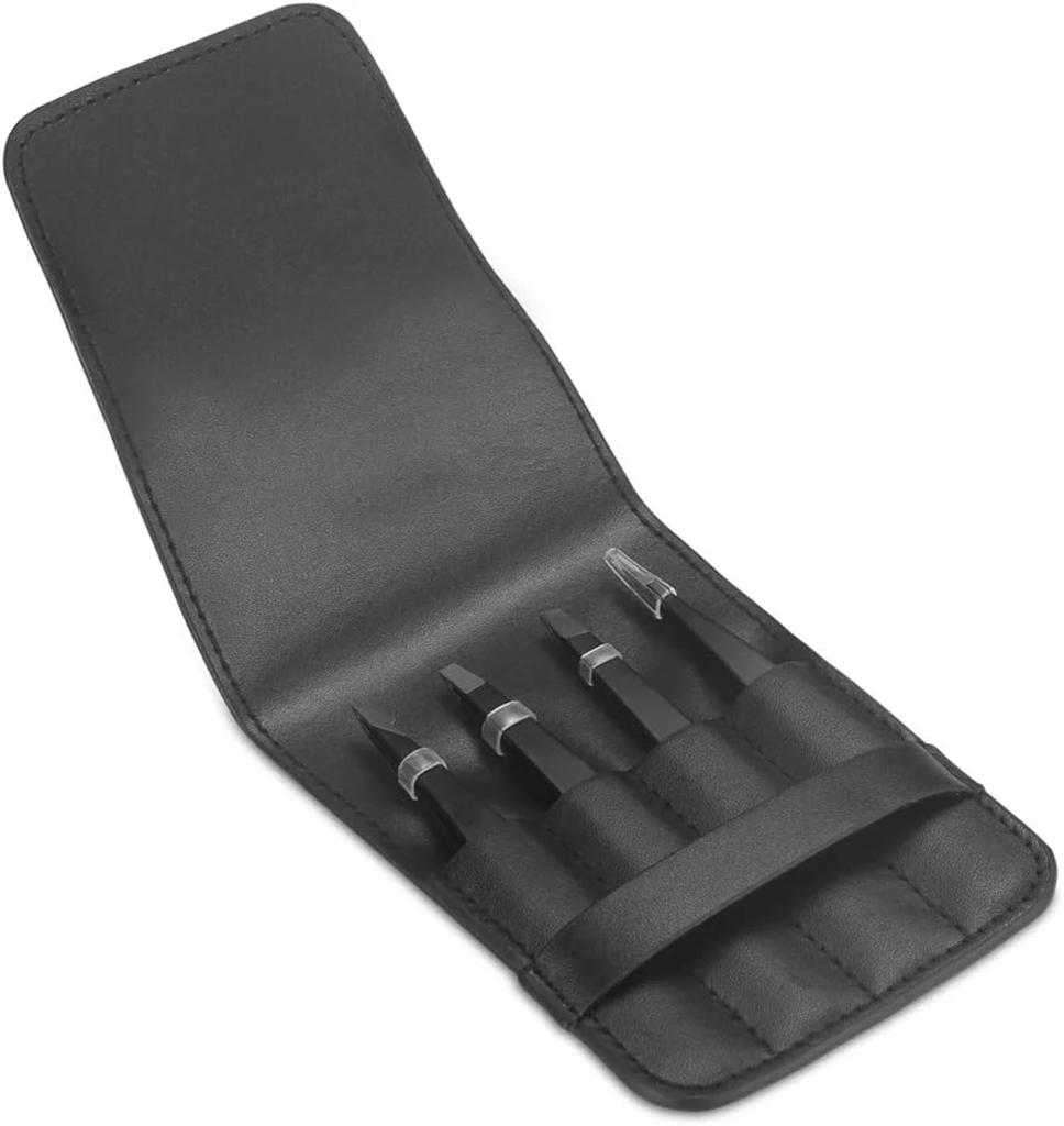 4PCS Tweezers Set Professional Tweezers Steel Facial Hair for Stainless Eyebrows for and Ingrown Hair  Makeup Tools Removal