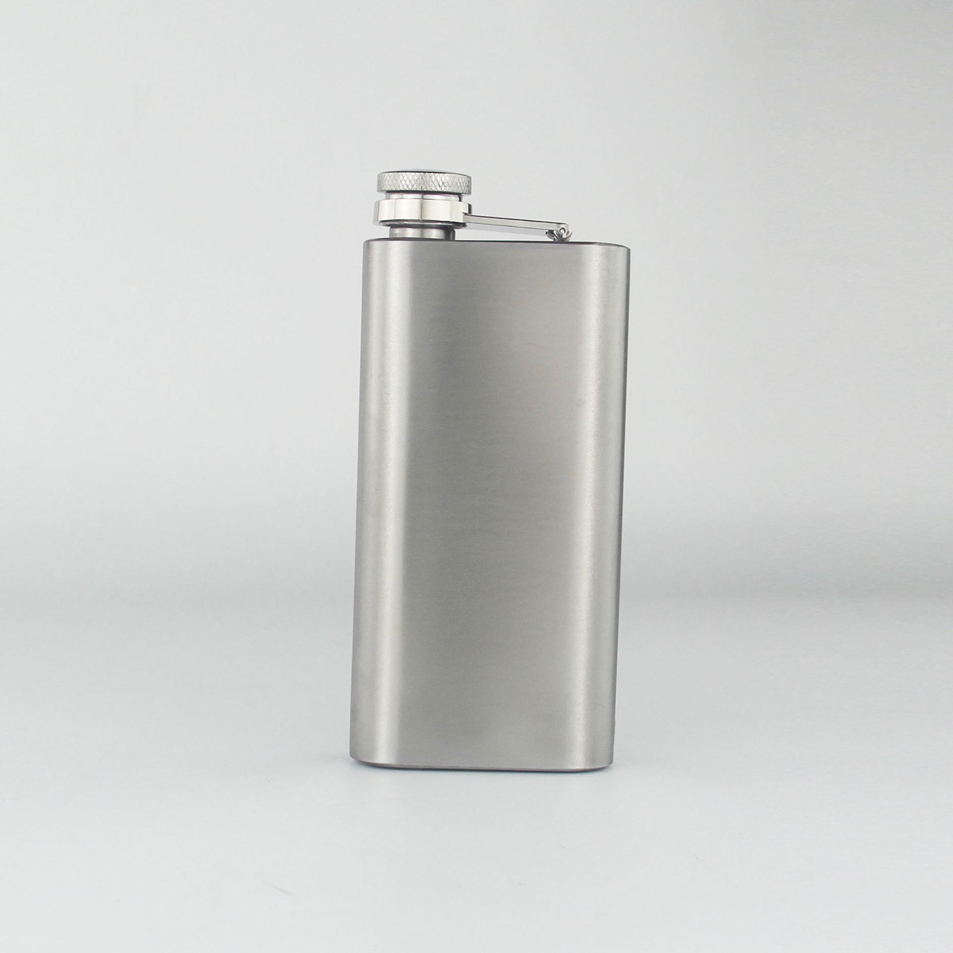5oz Portable Stainless Steel Leather-Covered Hip Flask