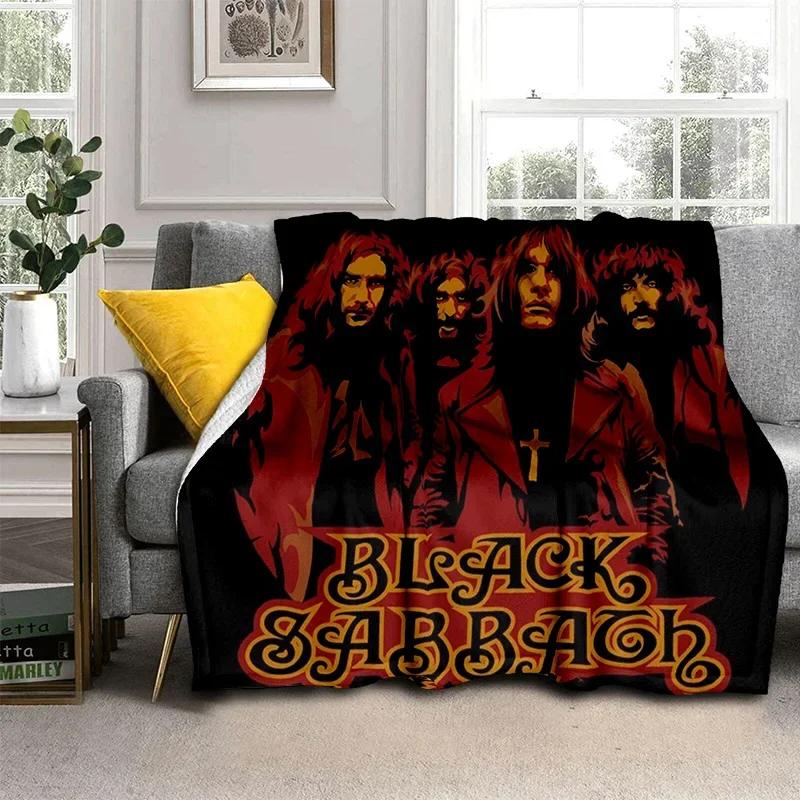 3D BLACK SABBATH Heavy Metal Rock Blanket,Soft Throw Blanket for Home Bedroom Bed Sofa Picnic Travel Office Cover Blanket Kids