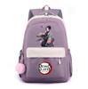 Anime Demon Slayer Printed Backpack for Teenger Student Large Capacity Waterproof Schoolbag Bookbag Women Travel Bag Gift