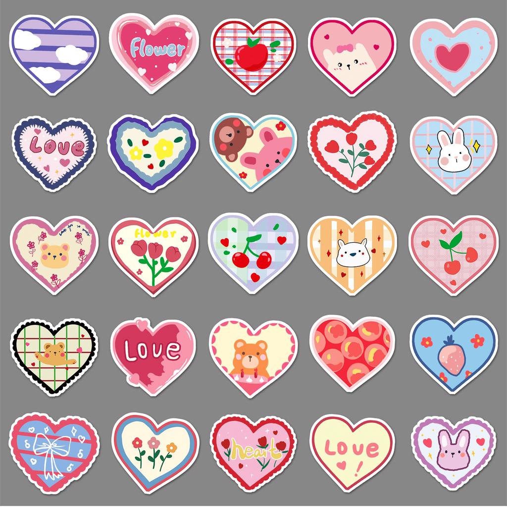 50 Love Doodles Personality Cartoon StickersDIY Mobile Phone Case Suitcase Stickers Waterproof